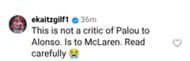 A fan reaction via Instagram